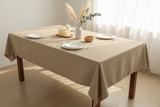 Polyester Poplin Gaberdine Durable Tablecloth Solid - Beige