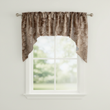 Velvet Embossed Damask Swag Window Valance 54" Wide / 36" Tall
