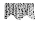Scalloped Valance Cotton Animal Paw Print 58" Wide / 20" Tall