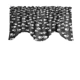Scalloped Valance Cotton Animal Paw Print 58" Wide / 20" Tall