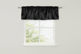 Shiny Smooth Satin Window Valance 58" Wide - Black