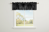 Velvet Embossed Victorian Damask Window Valance 54 Inch Wide