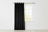Grommet Curtain Velvet Embossed Damask Curtain Panel 54 Inch Wide