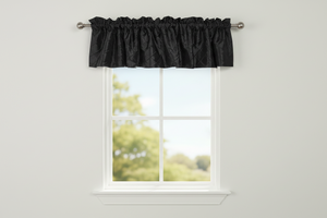 Pintuck Window Valance 52" Wide - Black