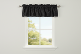 Pintuck Window Valance 52" Wide - Black