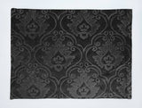 Velvet Embossed Victorian Damask Dinner Table Placemats Holiday Home Decoration 13" x 19" (Pack of 4)