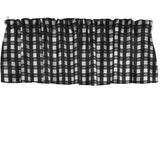 Poplin Tavern Gingham Checkered Polyester Window Valance 58" Wide