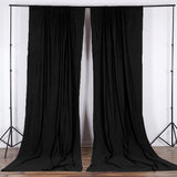 Solid Poplin Window Curtain or Photography Backdrop 58" Wide Black