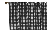 Poplin Tavern Gingham Check Print Polyester Window Curtain 58 Inch Wide