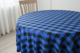 Poplin Buffalo Checkered Round Tablecloth for Wedding/Bridal Shower, Birthdays, Special Events