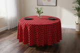 Cotton Polka Dots Round Tablecloth for Wedding/Bridal Shower, Birthdays, Special Events