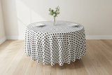 Cotton Polka Dots Round Tablecloth for Wedding/Bridal Shower, Birthdays, Special Events