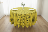Cotton Polka Dots Round Tablecloth for Wedding/Bridal Shower, Birthdays, Special Events