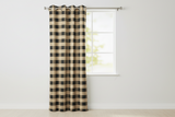 Grommet Blackout Curtain Poplin Buffalo Checkered 56" Wide Curtain
