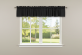 Solid Poplin Window Valance 58" Wide Black