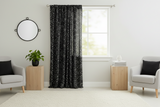 Cotton Curtain Floral Paisley Bandanna Print 58 Inch Wide - Black