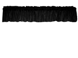Crinkle Taffeta Window Valance 52" Wide - Black