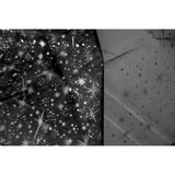 Silver Stars on Sheer Tinted Organza Fabric for Arts, Crafts, & Sewing