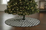 Poplin Tavern Gingham Checkered Floral Tree Skirt Christmas Decoration 58" Round Skirt