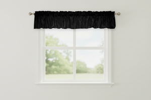 Crinkle Taffeta Window Valance 52" Wide - Black