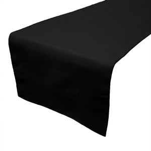 Poplin Table Runner Solid Black