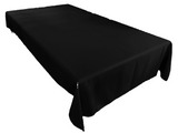 Polyester Poplin Gaberdine Durable Tablecloth Solid - Black