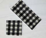 Poplin Tavern Gingham Checkered Polyester Napkins Dinner Table Decor 16" x 16" Hemmed (Pack of 6)