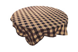 Poplin Buffalo Checkered Round Tablecloth for Wedding/Bridal Shower, Birthdays, Special Events
