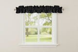 Faux Burlap Texture Curtain Sleeve Topper Window Treatment with Bottom and Top Ruffle