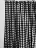 Cotton Gingham Checkered Curtain 58 Inch Wide - Black