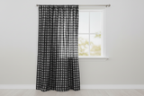 Cotton Gingham Checkered Curtain 58 Inch Wide - Black
