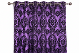 Grommet Blackout Curtain Taffeta Damask 56" Wide Curtain