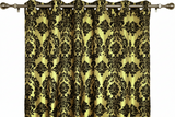 Grommet Blackout Curtain Taffeta Damask 56" Wide Curtain
