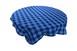 Poplin Buffalo Checkered Round Tablecloth for Wedding/Bridal Shower, Birthdays, Special Events