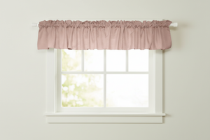 Solid Poplin Window Valance 58" Wide - Blush