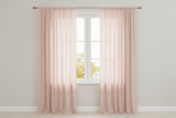 Solid Poplin Window Curtain or Photography Backdrop 58" Wide - Blush