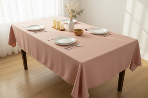 Polyester Poplin Gaberdine Durable Tablecloth Solid - Blush