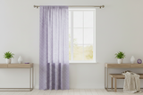 Cotton Curtain Floral Print Botanic Flower Pattern 58 Inch Wide - Lavender