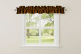 Faux Burlap Texture Curtain Sleeve Topper Window Treatment with Bottom and Top Ruffle