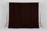 Solid Poplin Window Curtain or Photography Backdrop 58" Wide - Brown