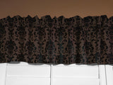Floral Poplin Damask Window Valance 58" Wide