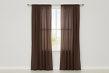 Solid Poplin Window Curtain or Photography Backdrop 58" Wide - Brown