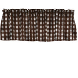 Poplin Tavern Gingham Checkered Polyester Window Valance 58" Wide