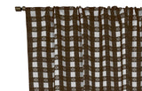 Poplin Tavern Gingham Check Print Polyester Window Curtain 58 Inch Wide