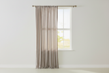 Cotton Curtain Stripe Print 58 Inch Wide / 1 Inch Stripe - Brown and White