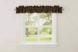 Faux Burlap Texture Curtain Sleeve Topper Window Treatment with Bottom and Top Ruffle