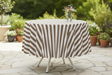 Cotton 1 Inch Wide Stripes Round Tablecloth