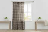 Cotton Gingham Checkered Curtain 58 Inch Wide - Brown