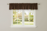 Solid Poplin Window Valance 58" Wide - Brown