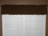 Solid Poplin Window Valance 58" Wide - Brown